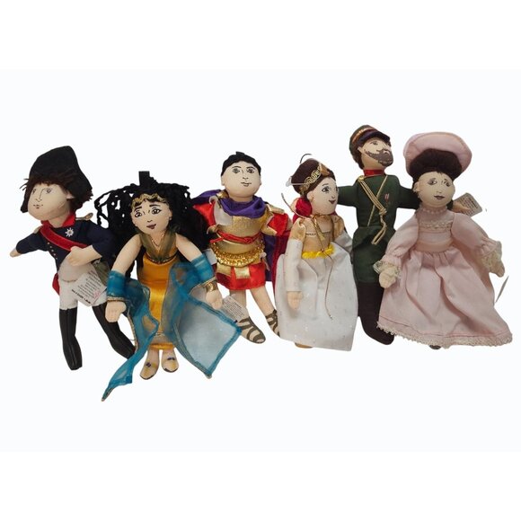 Merry Makers  Historical Figure Mini Cloth Dolls 6"-7"  Russia France Rome Egypt - Picture 1 of 16